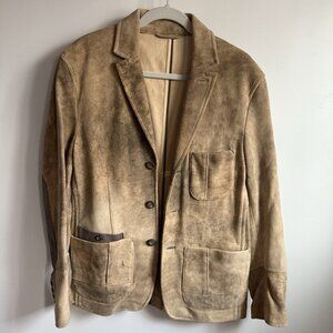 Meindl Jacket New Tan Leather Blazer Style Beautiful Quality Men’s Jacket L